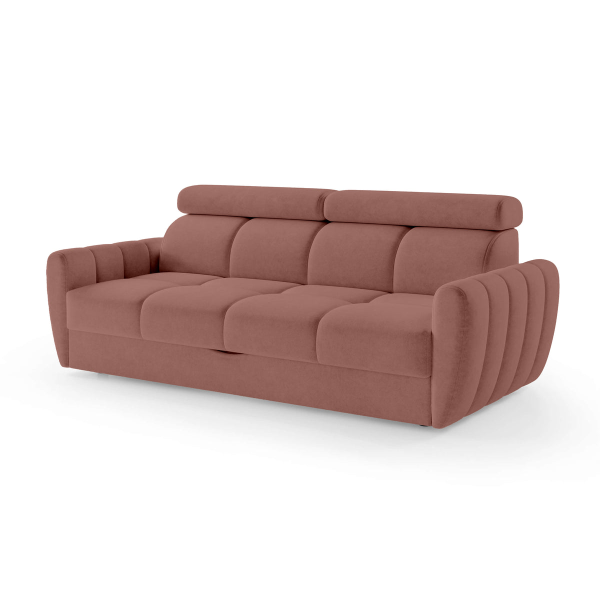 Franec 3 Seater Sofa Bed 227 cm, Minimalist Style – Cinnamon Plum (CLOUD 63)