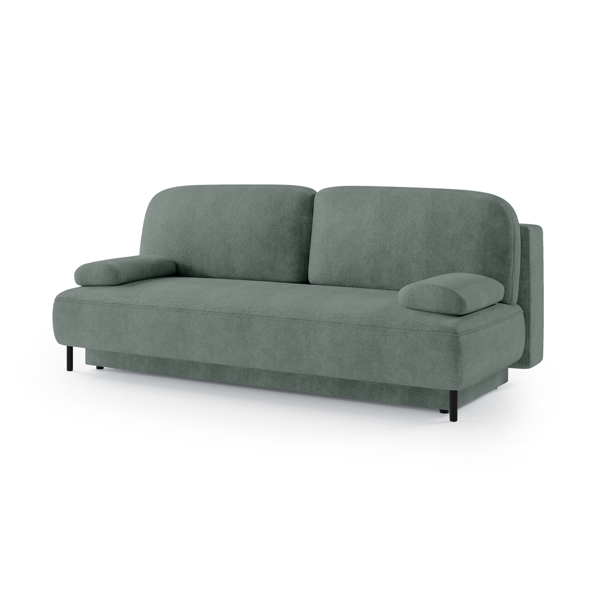 Sofa 2-osobowa z funkcją spania 140x200 z pojemnikiem w stylu nowoczesnym | Tola Mgła Oceanu (PERFECT HARMONY 72)