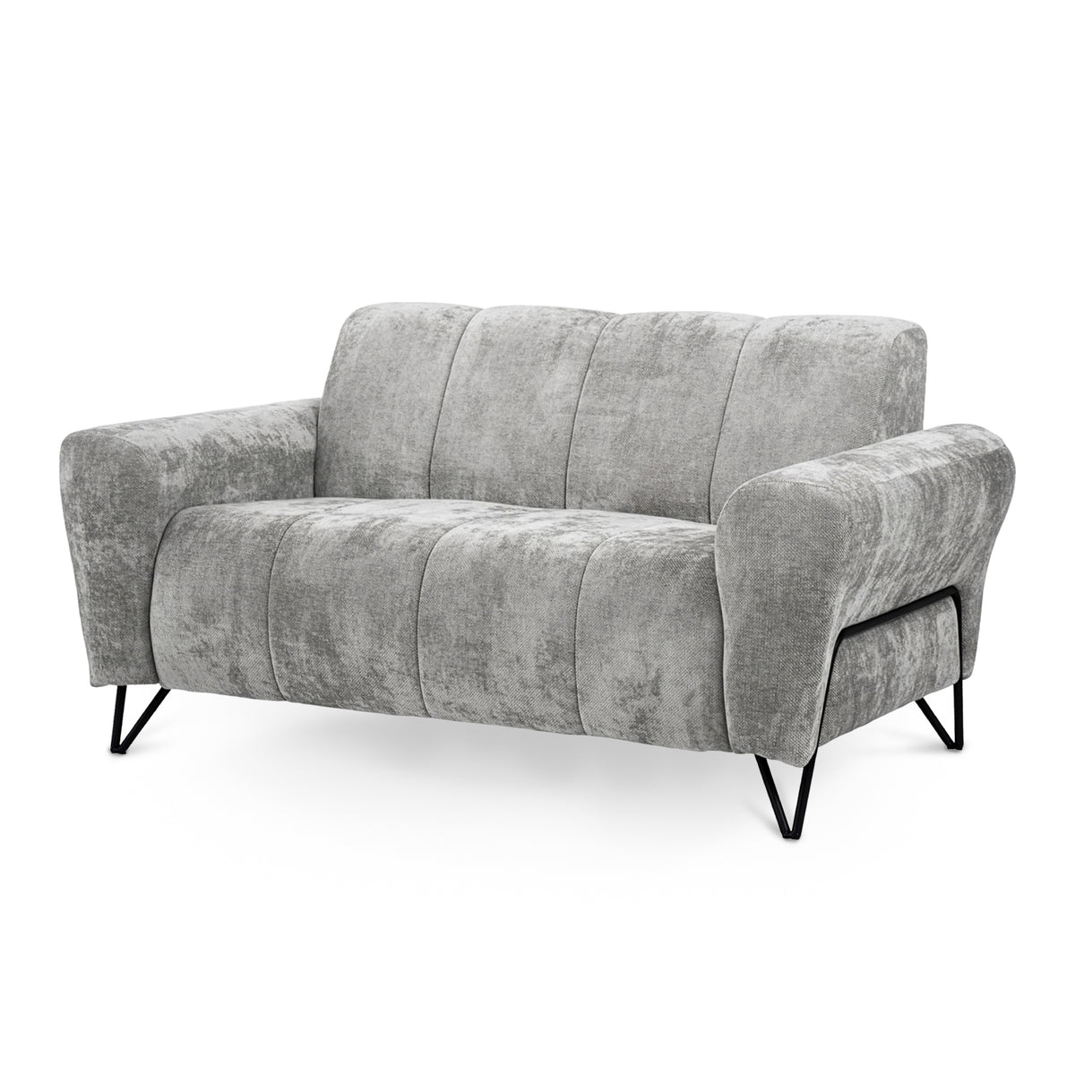 Sofa dwuosobowa do małych przestrzeni, tkanina Vega | Nellia Perłowa Mgła (VEGA 12)