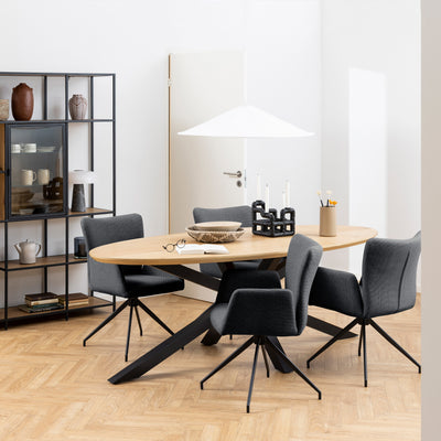 Duży stół Surfo owalny 220x76 do jadalni w stylu industrialnym – w aranżacji wnętrza