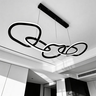 Katena LED Pendant Lamp with Wave-shaped Construction, Modern Style – in a room setting