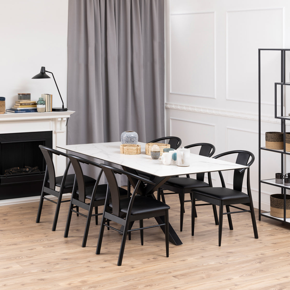 Oryss Dining Table 200x76 cm, Modern Style – in a room setting