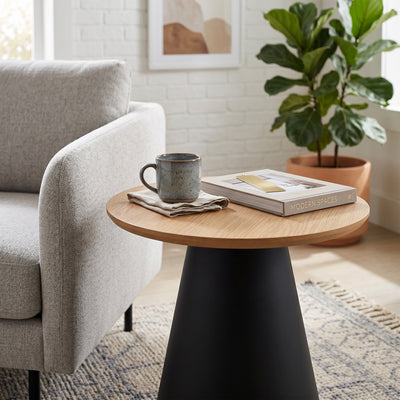 Talin Round Coffee Table Ø45 cm, Soft Loft Style – in a room setting