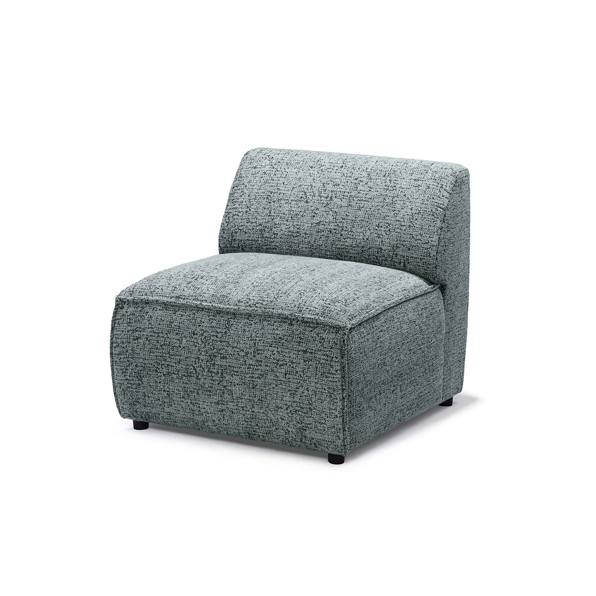 Sofa modułowa BRICK Moduł S Lewo Szmaragdowa Szarość (BELLA 35)