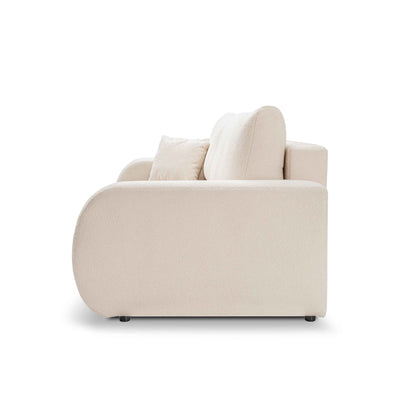 Sofa Baloa 3-osobowa z funkcją spania 144x200 w stylu skandynawskim – widok z boku