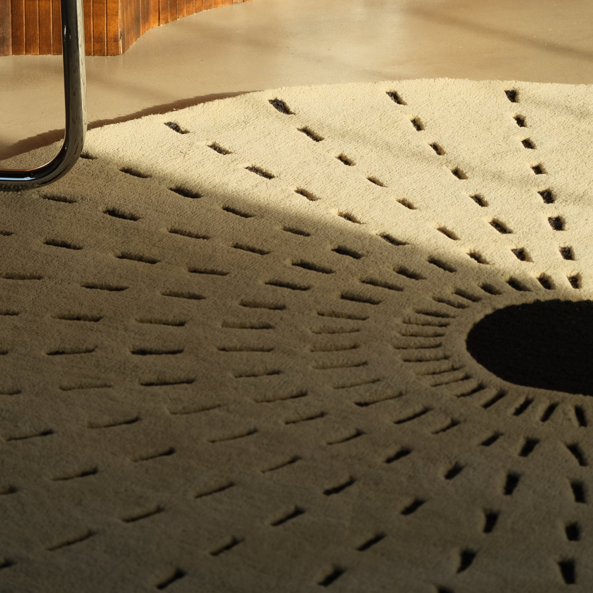 Haabi Round Rug with a Fan Pattern, Classic Style – photo 3
