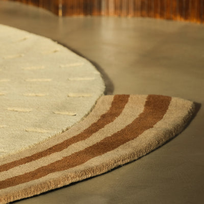 Haabi Round Rug with a Fan Pattern, Classic Style – photo 4