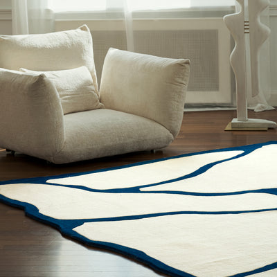 Mizu Rug with an Angular Pattern, Contrasting Colours in Classic Style – photo 2
