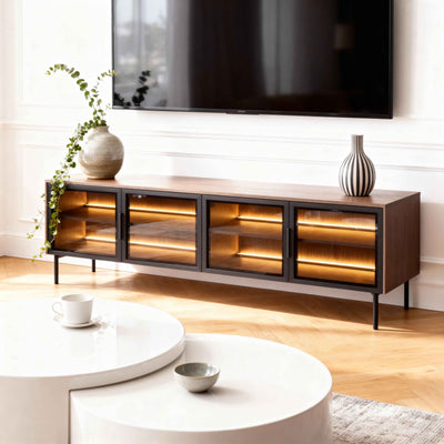 Lummer TV Unit / TV Stand 181x62, Modern Style – in a room setting
