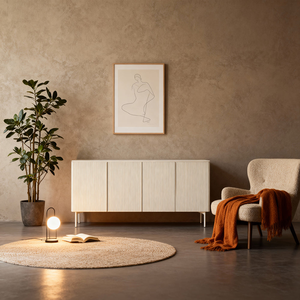 Komoda MuzZI z drzwiami 195x81 w stylu nowoczesnym – w aranżacji wnętrza