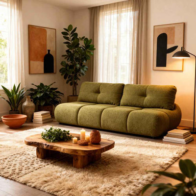 Sofa 3-osobowa z funkcją spania 142x200 w stylu miękkiego minimalizmu | Milorya