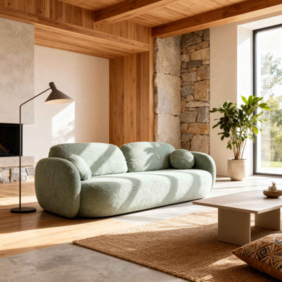 Sofa Olemo, kanapa z funkcją spania 142x200 w stylu nowoczesnym, tkanina Abriamo – w aranżacji wnętrza