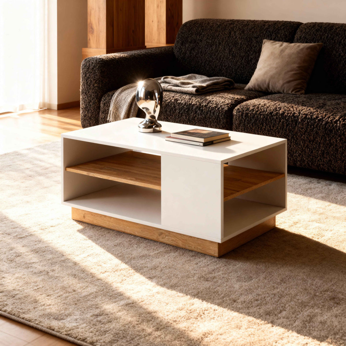 Stolik kawowy do salonu Armelia 100x46 w stylu nowoczesnym – w aranżacji wnętrza
