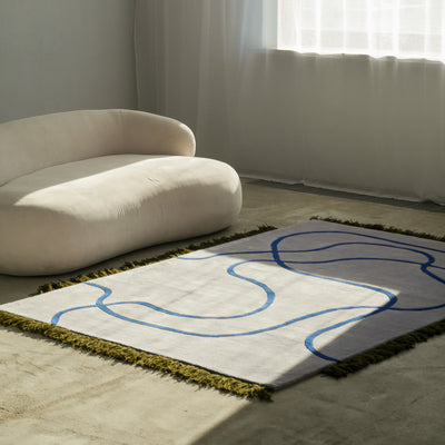 Serpello Rug with Fringes and a Flowing Pattern, Boho Style – photo 2