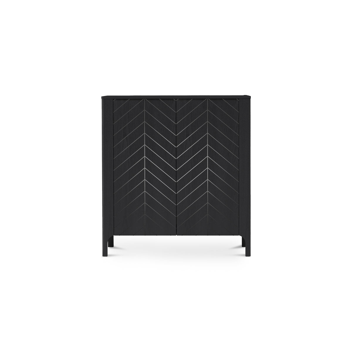 EKLIPSO sideboard 103x95 with a two-door front in a modern style – colour Black | Pillovely