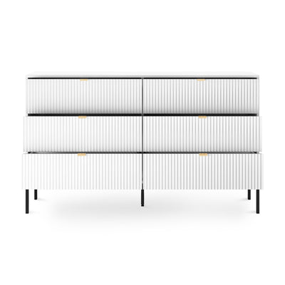 Komoda z szufladami 154x91 w stylu glamour | Roza
