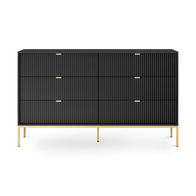 Komoda z szufladami 154x91 w stylu glamour | Roza