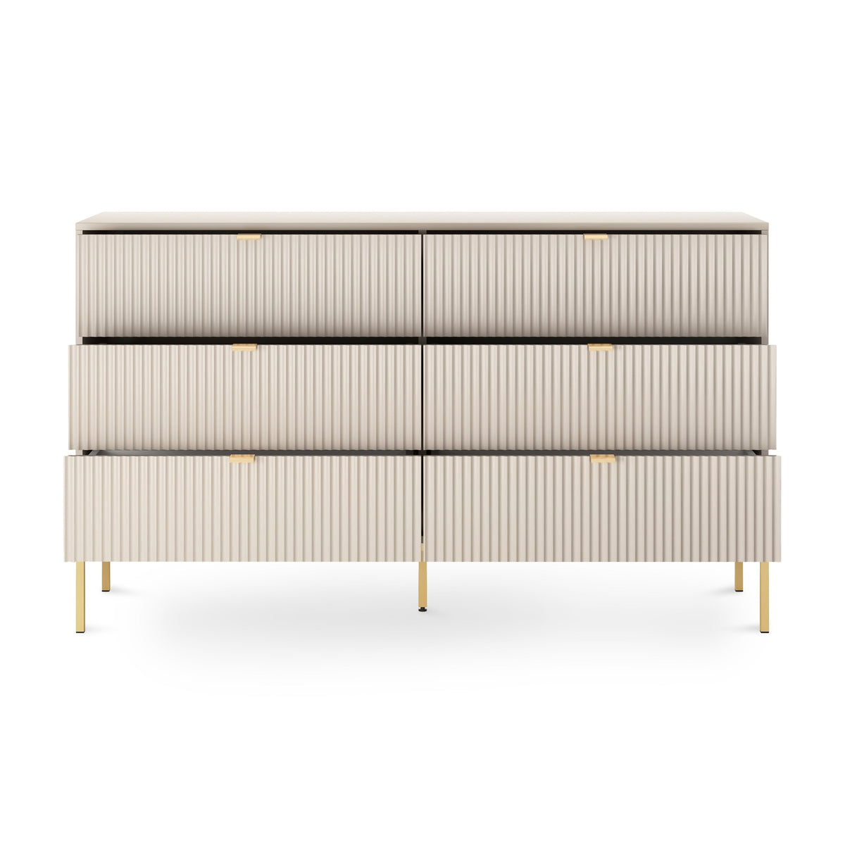 Komoda z szufladami 154x91 w stylu glamour | Roza