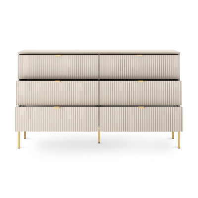 Komoda z szufladami 154x91 w stylu glamour | Roza
