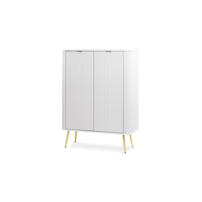 Eva Sideboard 103x129, Modern Style – White, Golden