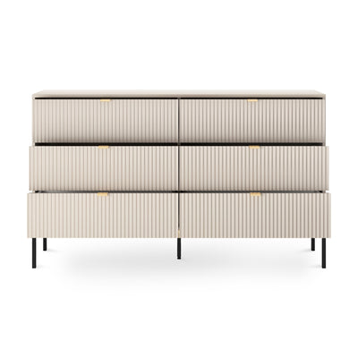Komoda z szufladami 154x91 w stylu glamour | Roza