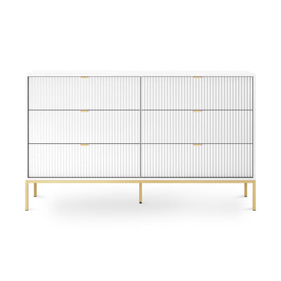 Komoda z szufladami 154x91 w stylu glamour | Roza