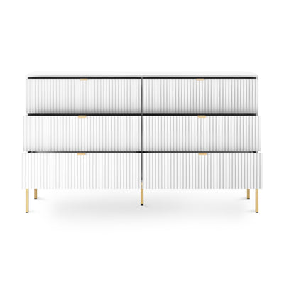 Komoda z szufladami 154x91 w stylu glamour | Roza