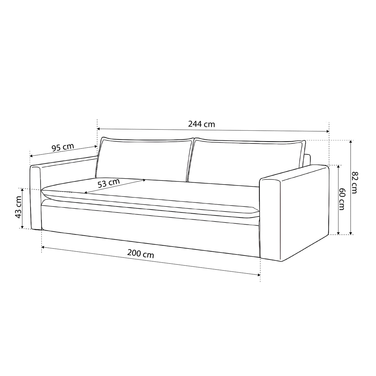 Sofa z funkcją spania 140x200 z pojemnikiem | Lily