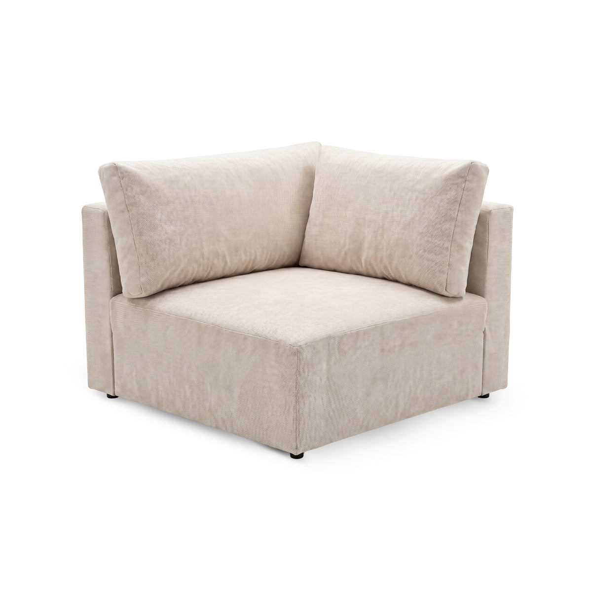 Iskeli Plus Creamy Taupe (ARAGON 03) corner module – 108 × 108 cm module with two backrest cushions