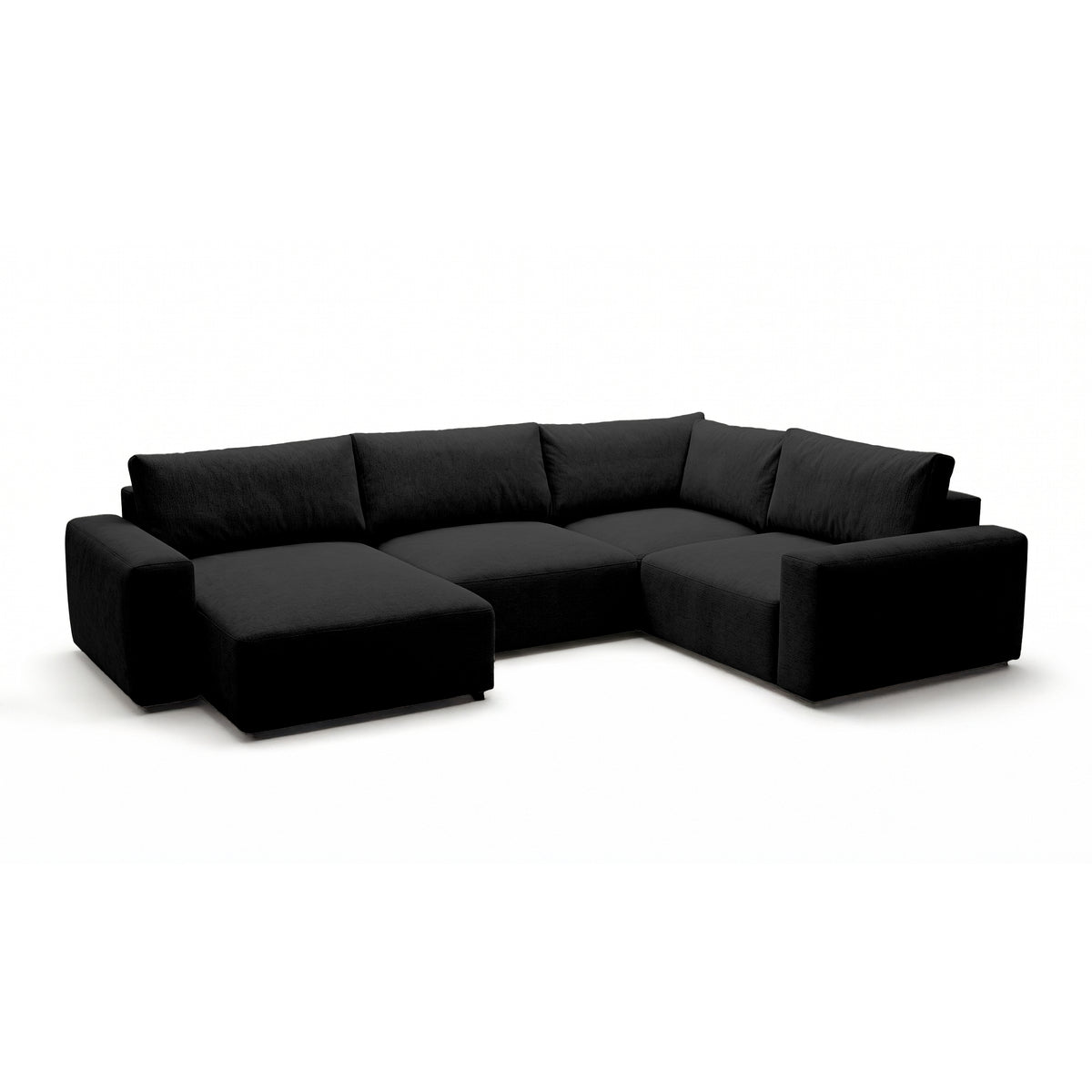UL Iskeli Plus 341 cm modular corner sofa Raven's Depth (ARAGON 99) left-hand at an angle – large corner sofa in Aragon fabric