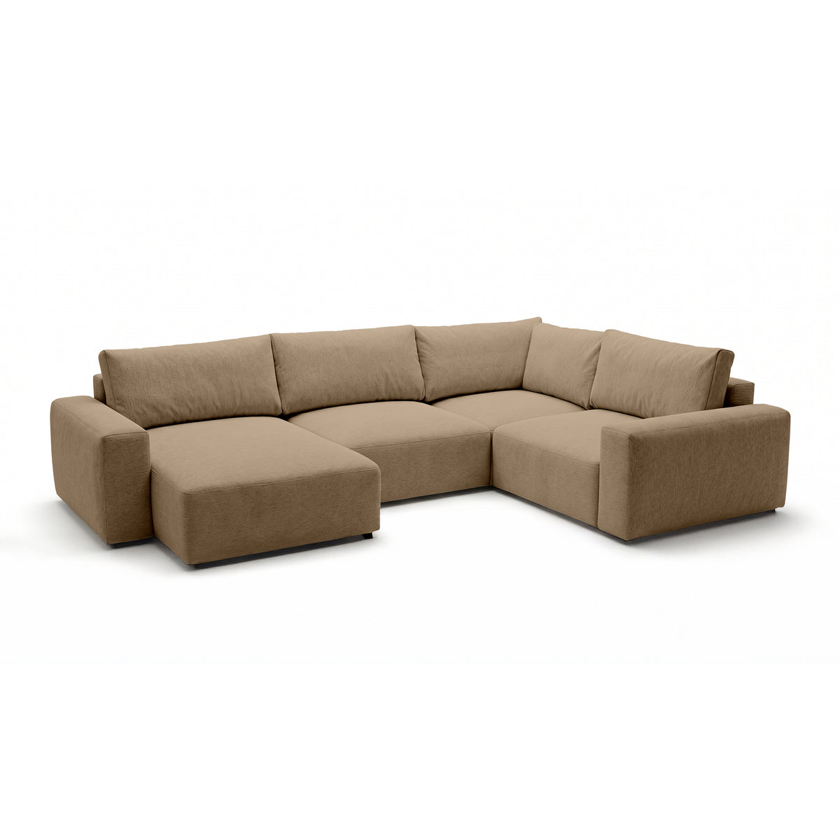 UL Iskeli Plus 341 cm modular corner sofa Nutty Beige (ARAGON 14) left-hand at an angle – large corner sofa in Aragon fabric