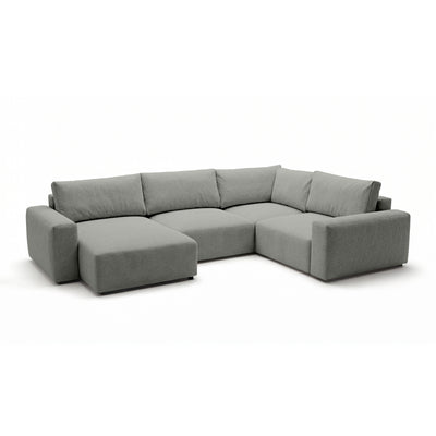 UL Iskeli Plus 341 cm modular corner sofa Steel Grey (ARAGON 83) left-hand at an angle – large corner sofa in Aragon fabric