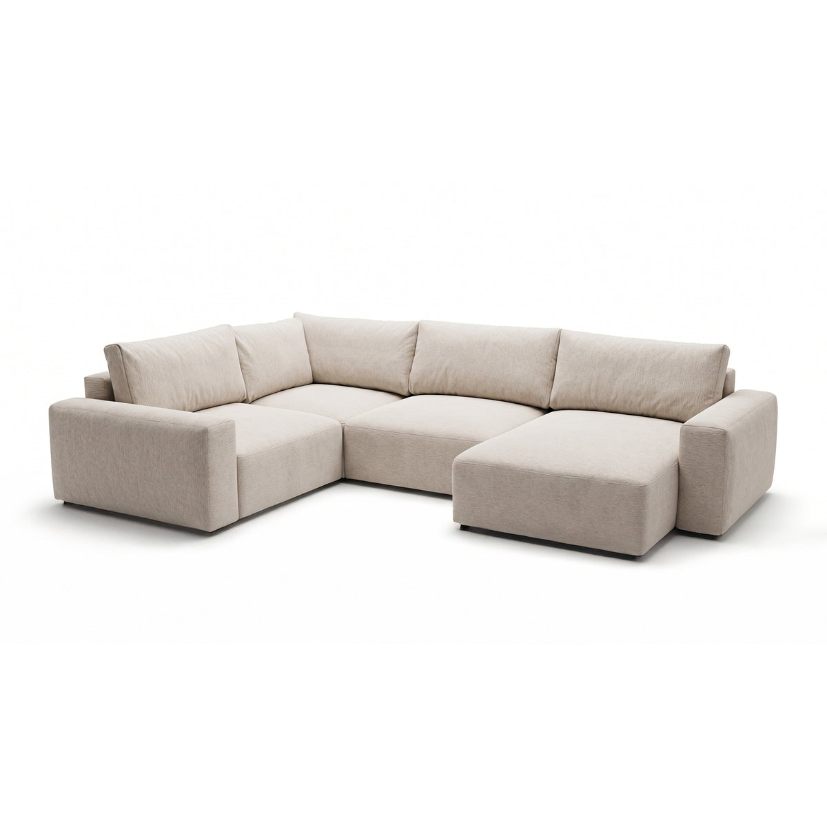 UL Iskeli Plus 341 cm modular corner sofa Creamy Taupe (ARAGON 03) right-hand at an angle – corner sofa with two storage compartments