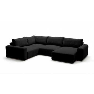 UL Iskeli Plus 341 cm modular corner sofa Raven's Depth (ARAGON 99) right-hand at an angle – large corner sofa in Aragon fabric