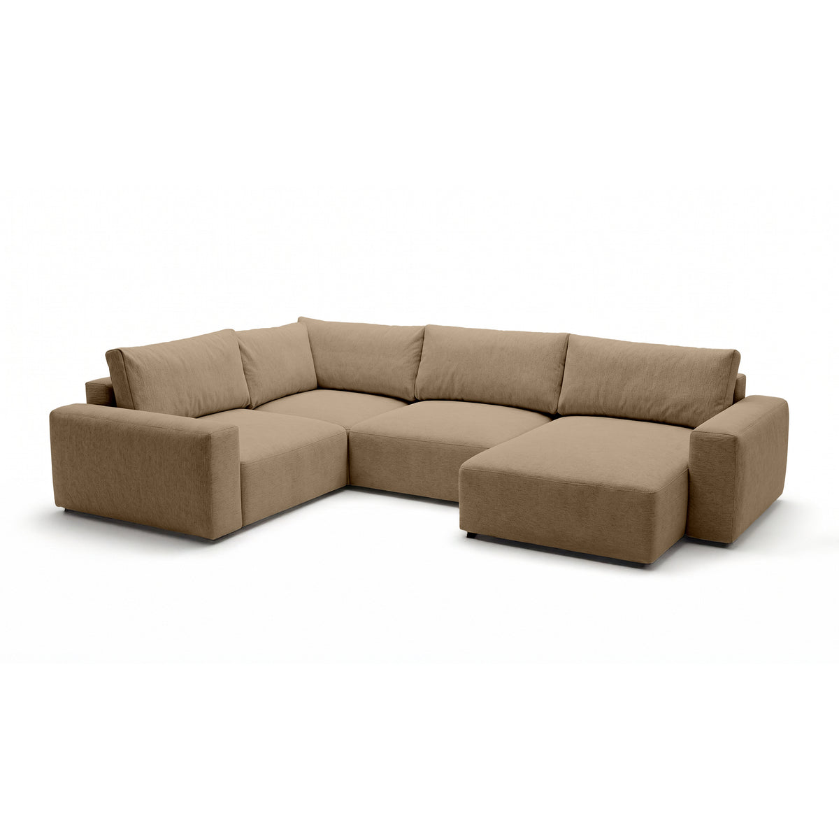 UL Iskeli Plus 341 cm modular corner sofa Nutty Beige (ARAGON 14) right-hand at an angle – large corner sofa in Aragon fabric