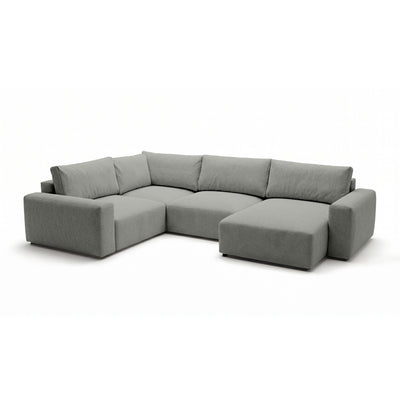UL Iskeli Plus 341 cm modular corner sofa Steel Grey (ARAGON 83) right-hand at an angle – large corner sofa in Aragon fabric