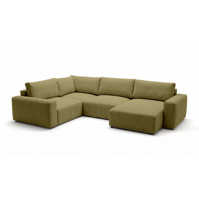 UL Iskeli Plus 341 cm modular corner sofa Golden Linen (ARAGON 35) right-hand at an angle – large corner sofa in Aragon fabric