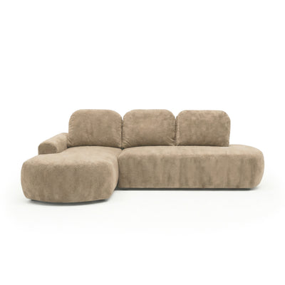 Moluni corner sofa, 263 cm, Sandy Cotton (BELLINI 07), left-hand version – corner sofa bed with the Automat DL mechanism