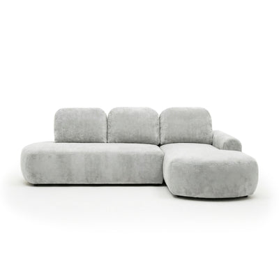 Moluni corner sofa, 263 cm, Pearl Grey (BELLINI 01), right-hand version – right-hand corner sofa for the living room