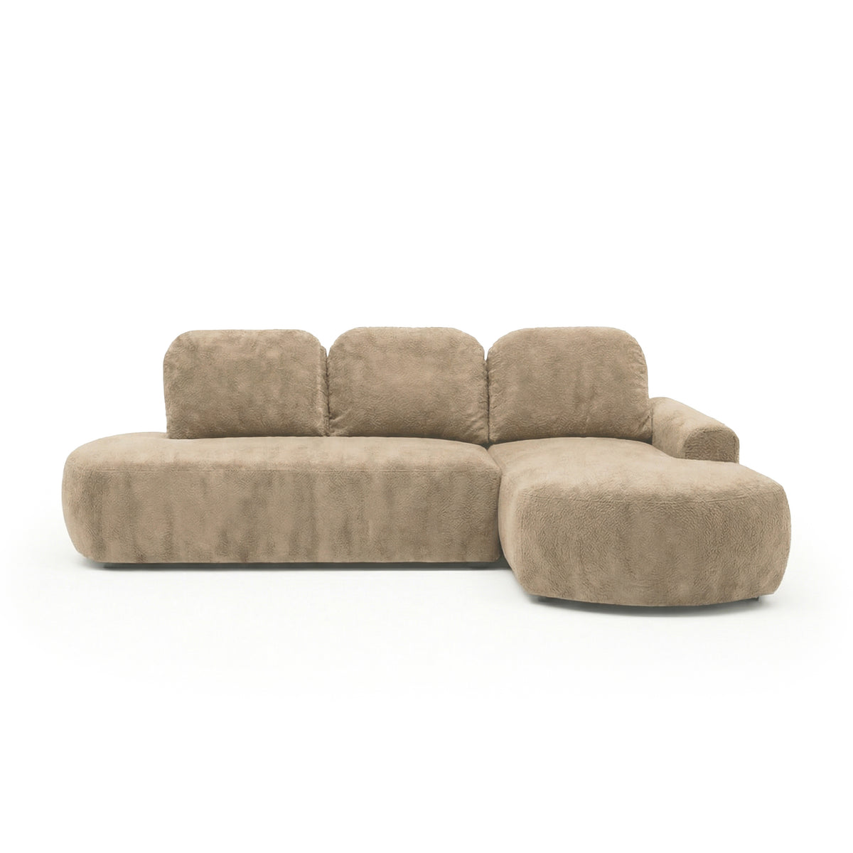 Moluni corner sofa, 263 cm, Sandy Cotton (BELLINI 07), right-hand version – corner sofa in modern organic style