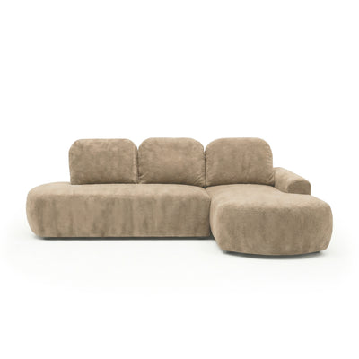 Moluni corner sofa, 263 cm, Sandy Cotton (BELLINI 07), right-hand version – corner sofa in modern organic style