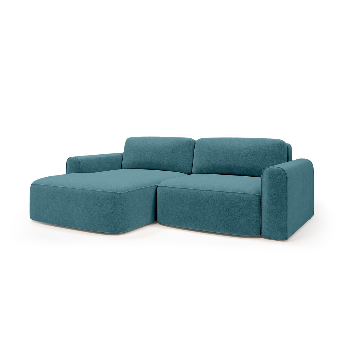 Saniri corner sofa left-sided in Atlantic Green (CASTEL 70) – upholstered corner sofa