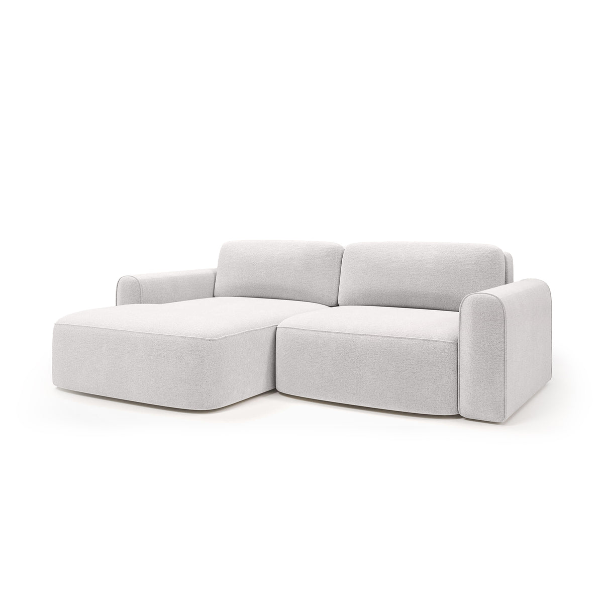 Saniri corner sofa left-sided in Beige Morning (CASTEL 04) – upholstered corner sofa