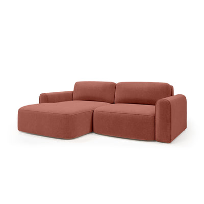 Saniri corner sofa left-sided in Brick Ochre (CASTEL 55) – upholstered corner sofa