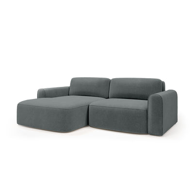 Saniri corner sofa left-sided in Granite Shadow (CASTEL 90) – upholstered corner sofa