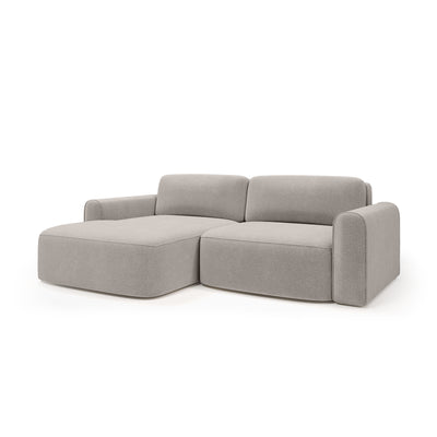 Saniri corner sofa left-sided in Cream Parchment (CASTEL 80) – upholstered corner sofa