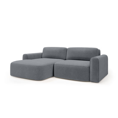 Saniri corner sofa left-sided in Blue-Gray Matte (CASTEL 91) – upholstered corner sofa