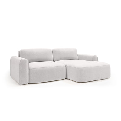Saniri corner sofa right-sided in Beige Morning (CASTEL 04) – upholstered corner sofa