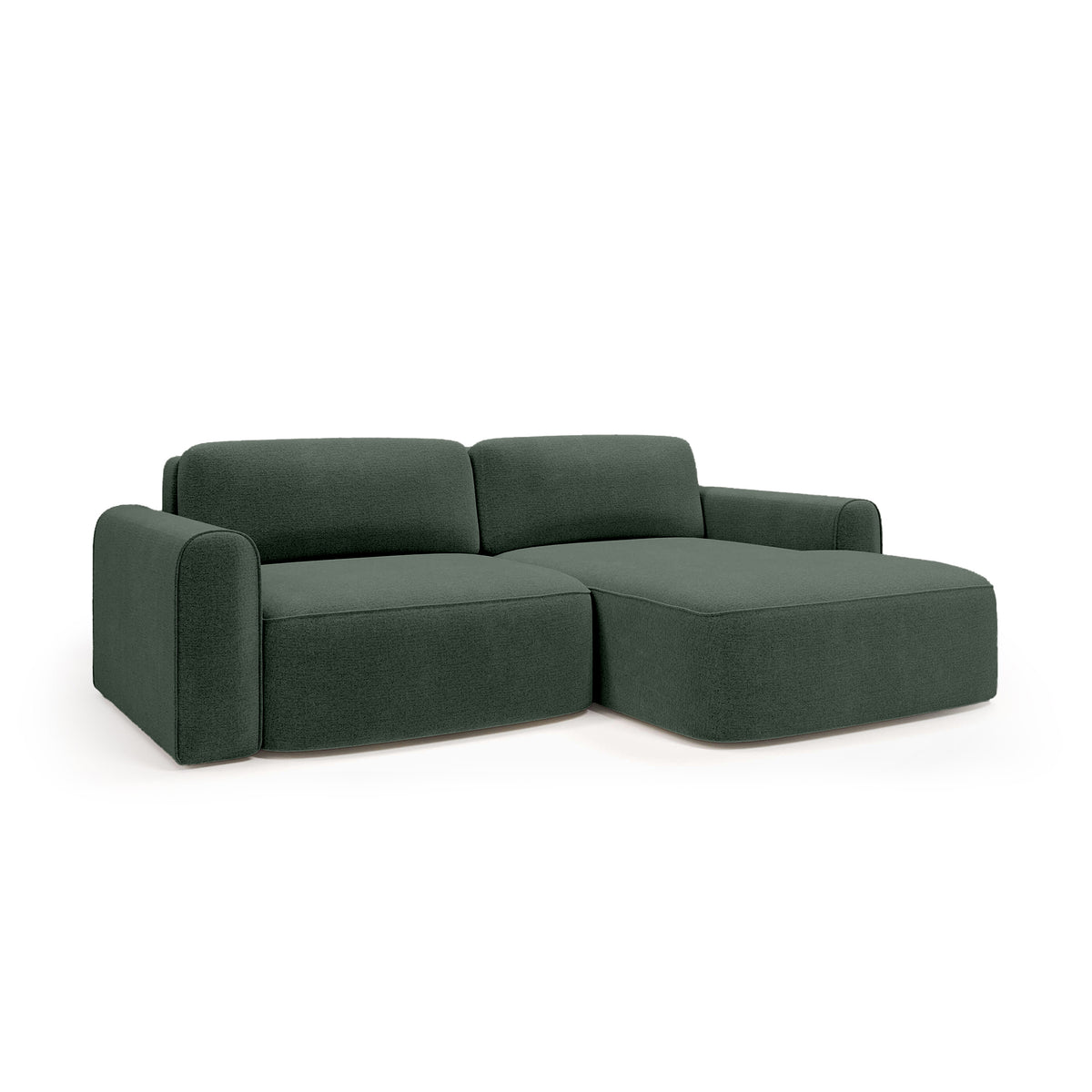 Saniri corner sofa right-sided in Yew Graphite (CASTEL 39) – upholstered corner sofa