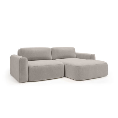 Saniri corner sofa right-sided in Cream Parchment (CASTEL 80) – upholstered corner sofa